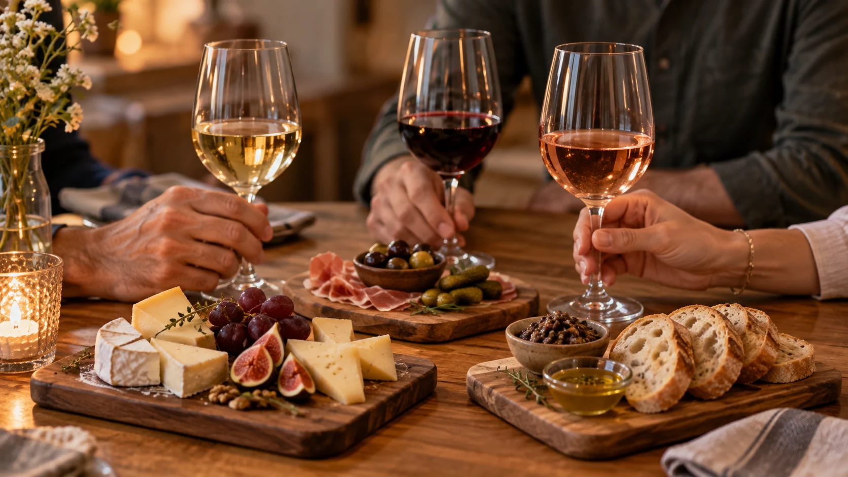Cata de vinos franceses y bocados