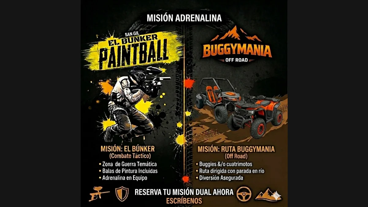 Operación Adrenalina · Ruta y paintball en San Gil